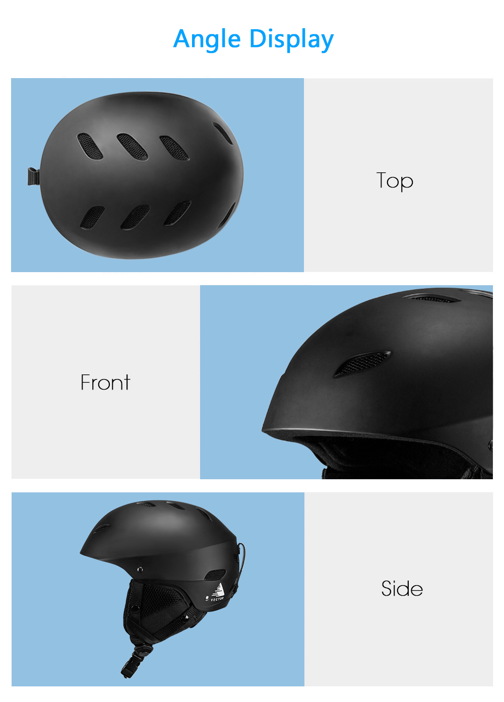 Vector Adjustable Protective Outdoor Skating Snow Sports Ski Helmet