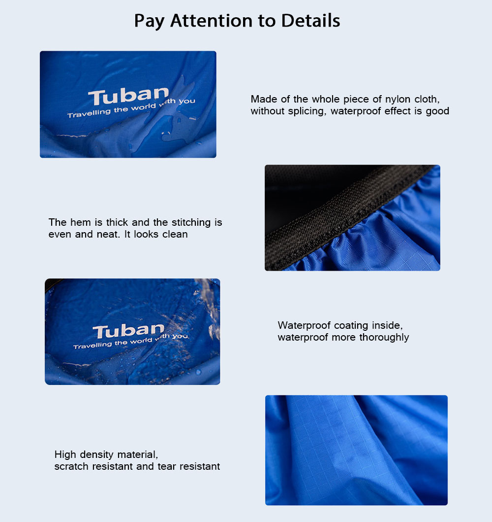 Tuban Waterproof Ultralight Scratch Resistance Backpack Rain Cover